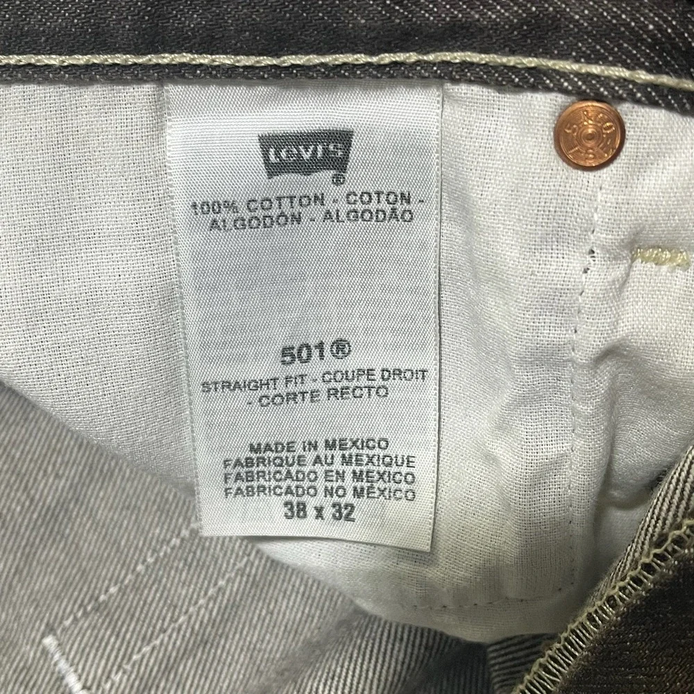 Vintage Levi's 501 Jeans Straight Fit Mens 30x30 Brown Denim Button Fly 2000s
